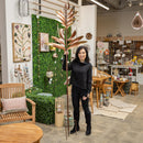 Metallic Leaf Metal Wind Spinner, 90"H