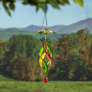 Metal Wind Twirler, Floral Red & Green, 31"H