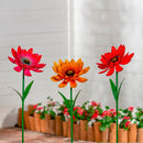 What she Shed Garden Stake, Metal Layered Flower, 40"