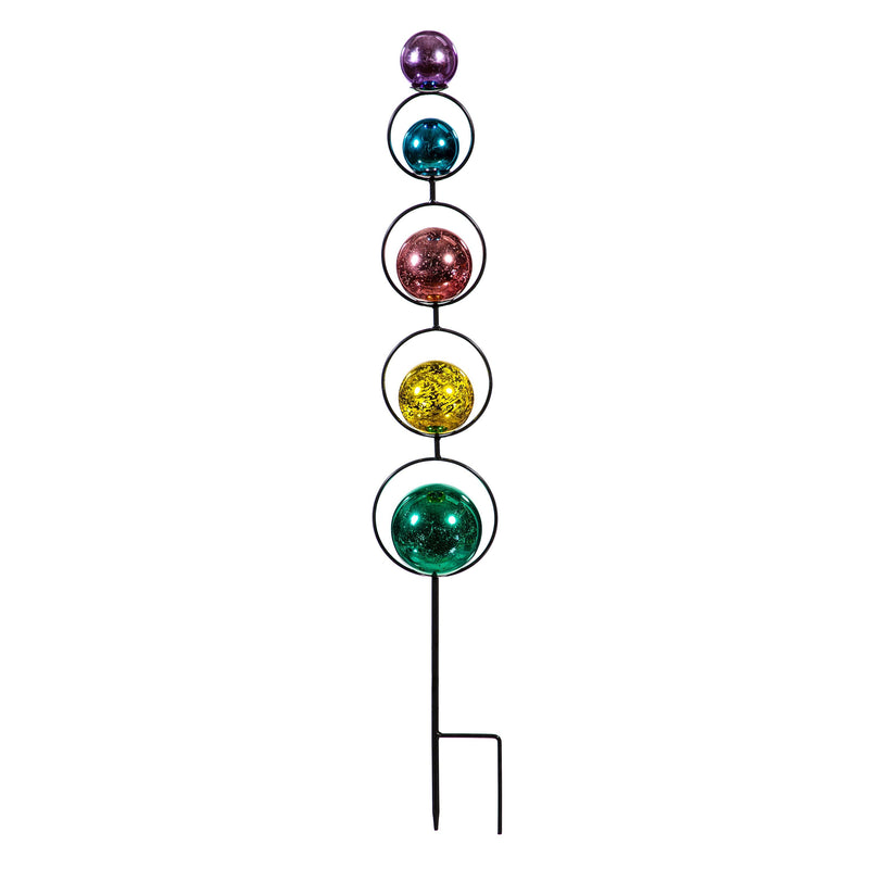 Palm Beach Garden Stake, Shatter Proof Rainbow Orb, 30"