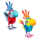 Palm Beach Garden Statue, Metal Bright & Colorful Cockatoo, 14"H