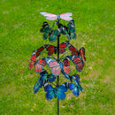 Metal Wind Spinner, Butterfly Family, 85"H