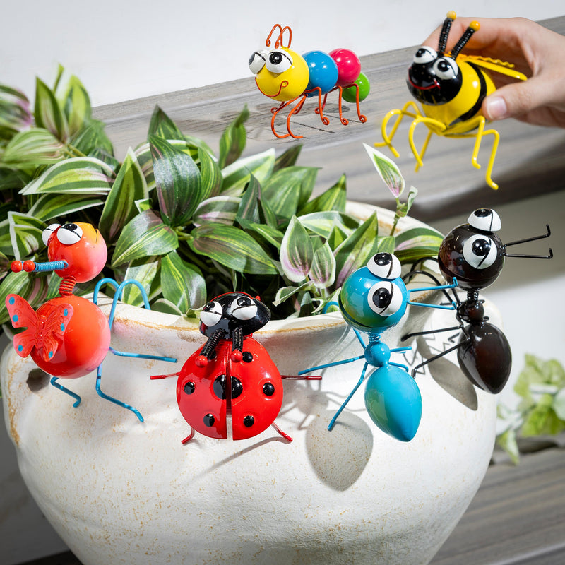Pollinator Garden Plant Support & Accessories, Jolly Bug Pot Hugger, Set of 24