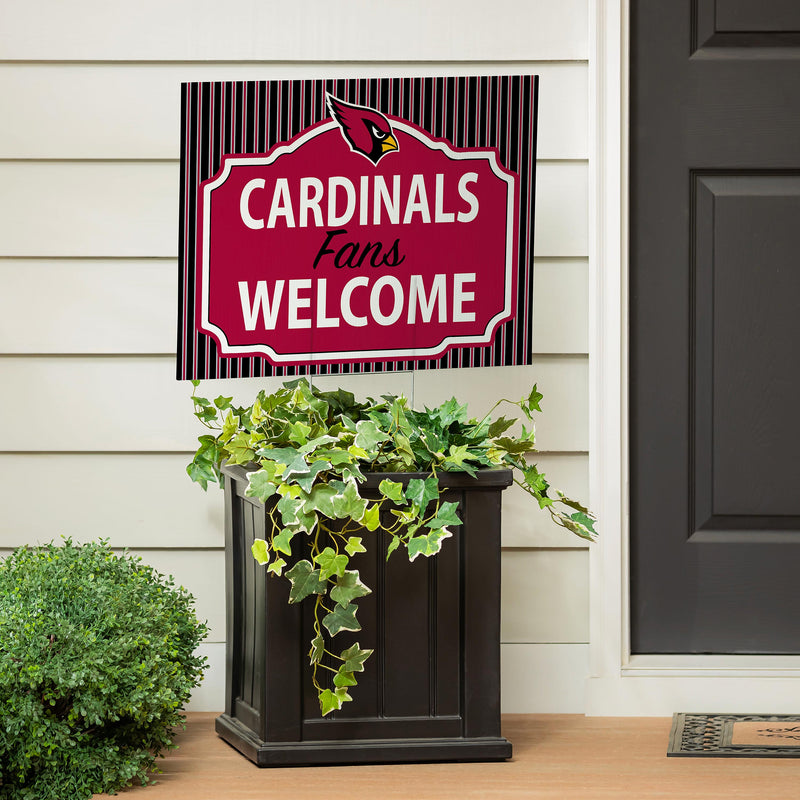 Arizona Cardinals Yard Sign, "Fans Welcome"