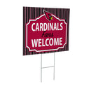 Arizona Cardinals Yard Sign, "Fans Welcome"