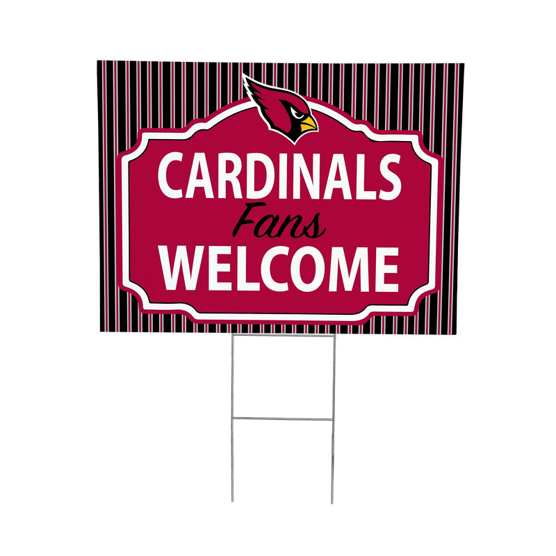 Arizona Cardinals Yard Sign, "Fans Welcome"