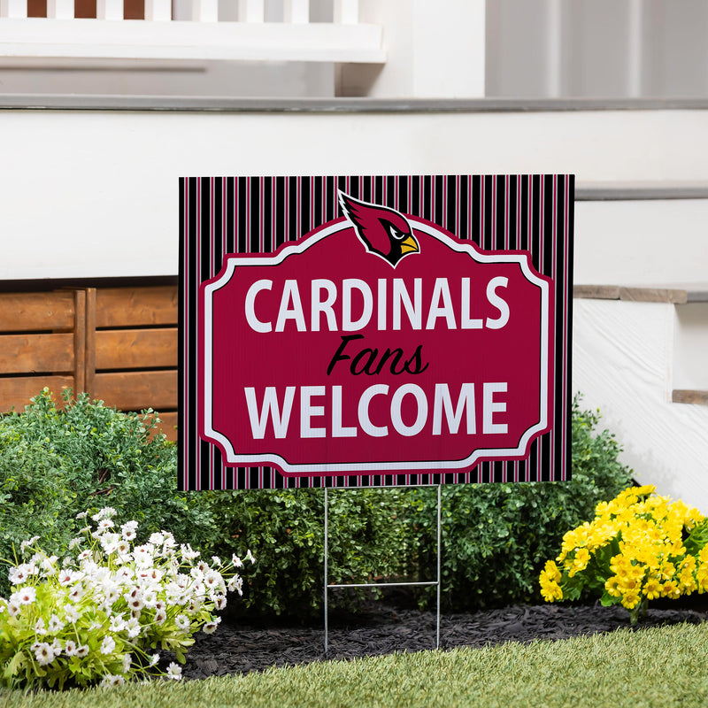 Arizona Cardinals Yard Sign, "Fans Welcome"