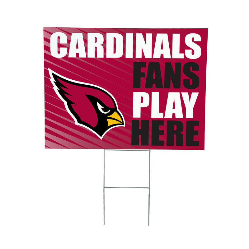 Arizona Cardinals Yard Sign "Fans Play Here"
