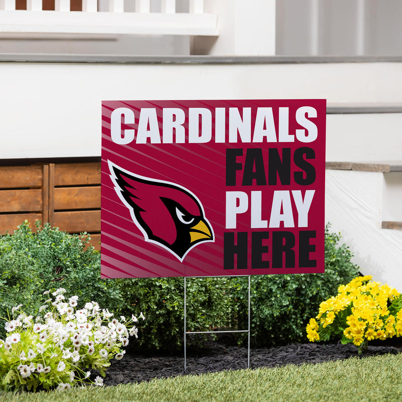 Arizona Cardinals Yard Sign "Fans Play Here"