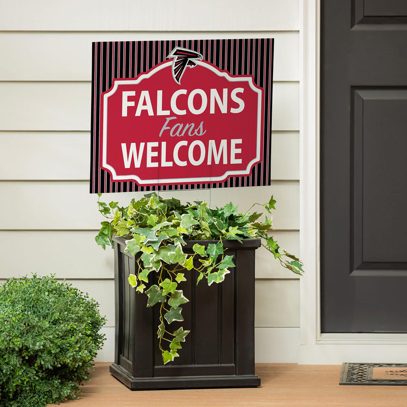 Atlanta Falcons Yard Sign, "Fans Welcome"