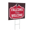 Atlanta Falcons Yard Sign, "Fans Welcome"