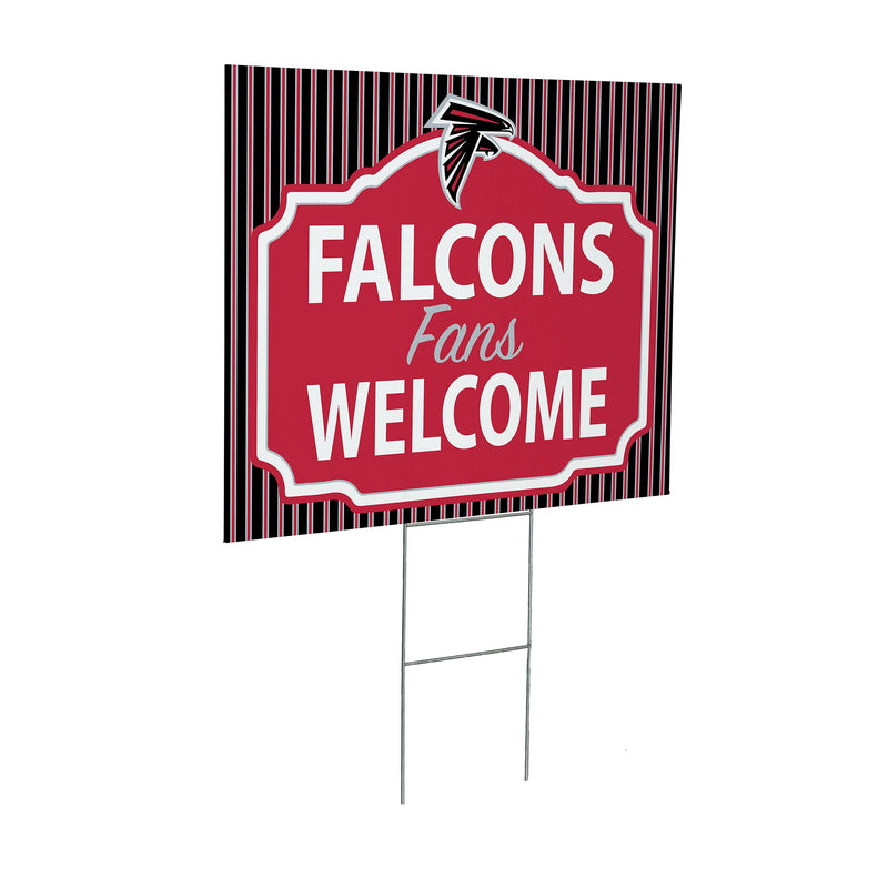 Atlanta Falcons Yard Sign, "Fans Welcome"