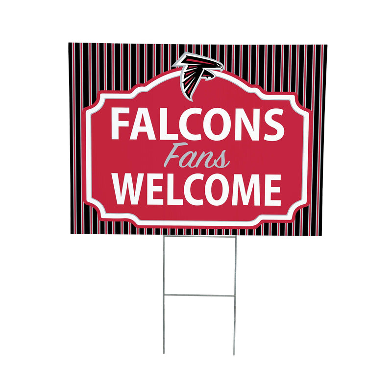 Atlanta Falcons Yard Sign, "Fans Welcome"