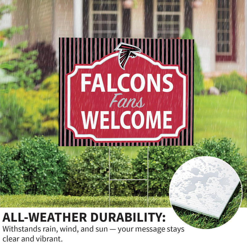 Atlanta Falcons Yard Sign, "Fans Welcome"