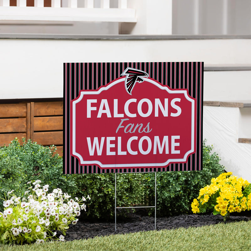 Atlanta Falcons Yard Sign, "Fans Welcome"
