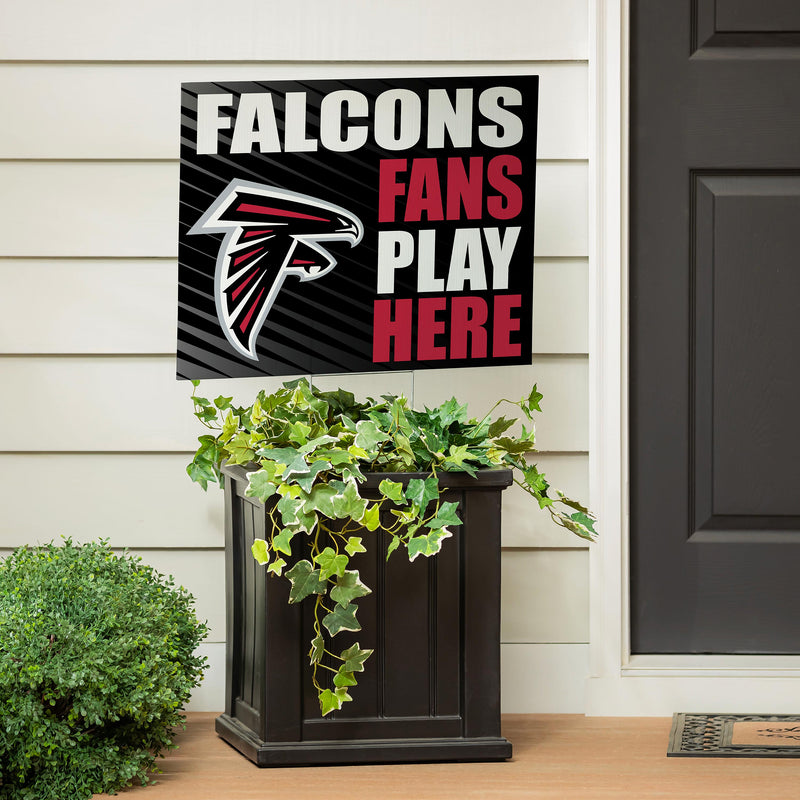 Atlanta Falcons Yard Sign "Fans Play Here"