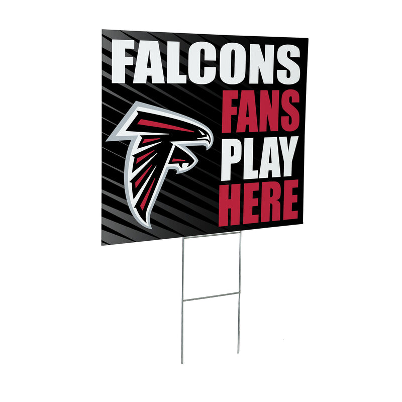 Atlanta Falcons Yard Sign "Fans Play Here"