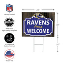 Baltimore Ravens Yard Sign, "Fans Welcome"
