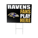 Baltimore Ravens Yard Sign "Fans Play Here"