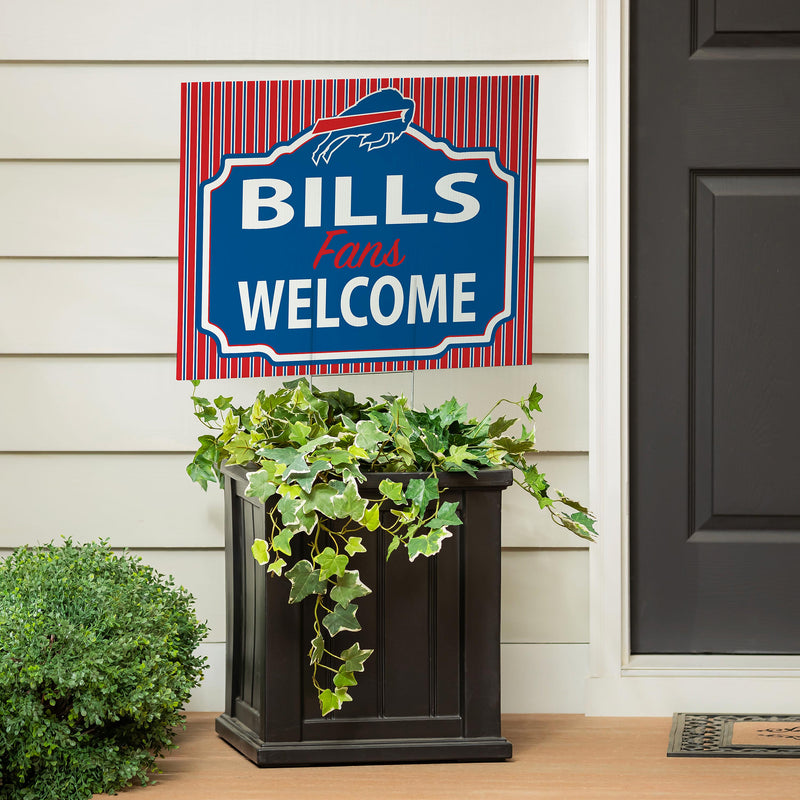 Buffalo Bills Yard Sign, "Fans Welcome"
