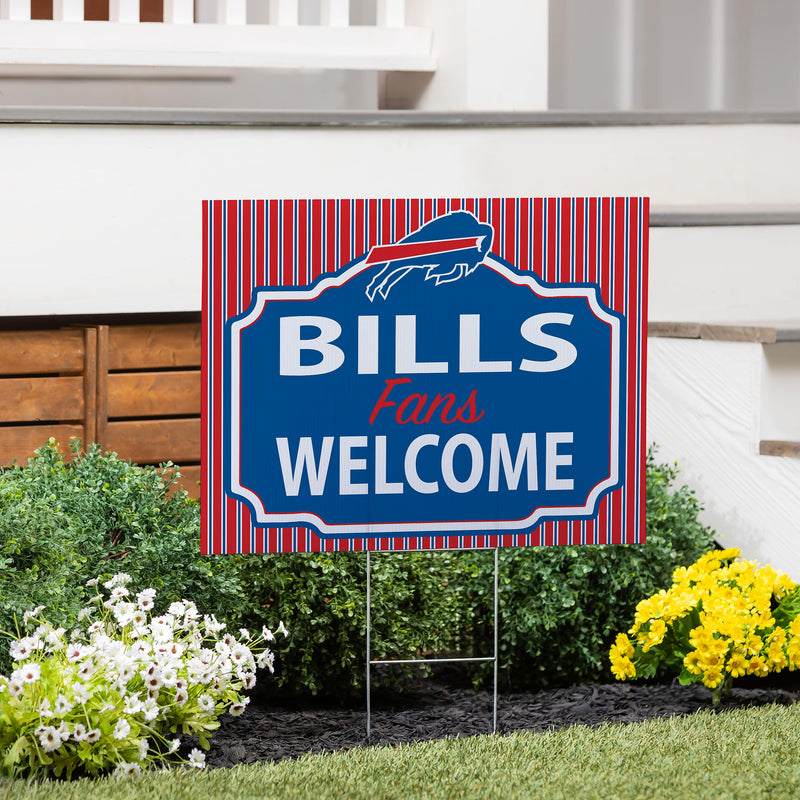 Buffalo Bills Yard Sign, "Fans Welcome"