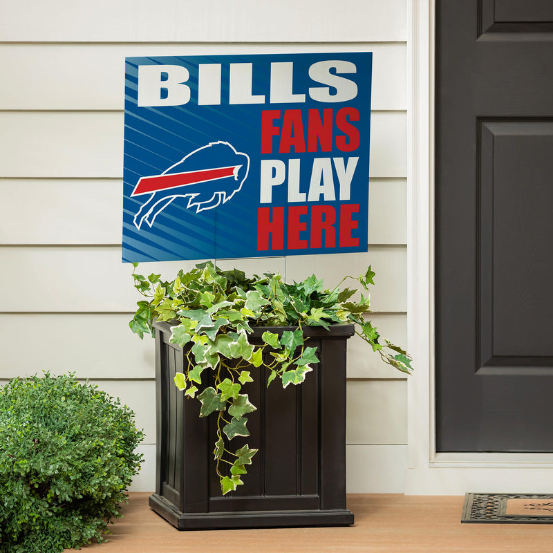 Buffalo Bills Yard Sign "Fans Play Here"