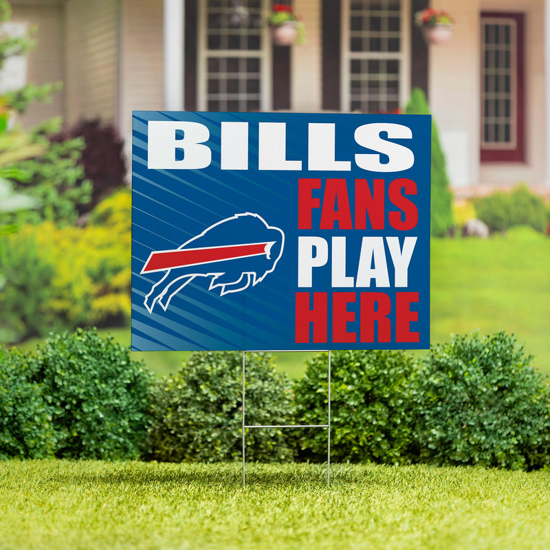 Buffalo Bills Yard Sign "Fans Play Here"