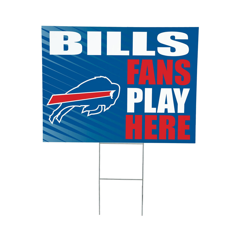 Buffalo Bills Yard Sign "Fans Play Here"