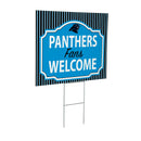 Carolina Panthers Yard Sign, "Fans Welcome"