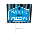 Carolina Panthers Yard Sign, "Fans Welcome"