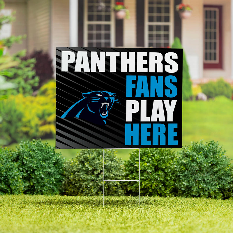 Carolina Panthers Yard Sign "Fans Play Here"