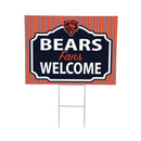 Chicago Bears Yard Sign, "Fans Welcome"