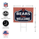 Chicago Bears Yard Sign, "Fans Welcome"
