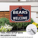 Chicago Bears Yard Sign, "Fans Welcome"