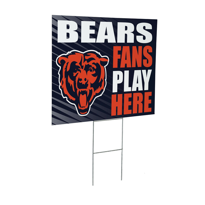 Chicago Bears Yard Sign "Fans Play Here"