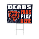 Chicago Bears Yard Sign "Fans Play Here"