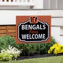 Cincinnati Bengals Yard Sign, "Fans Welcome"