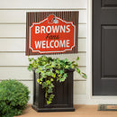 Cleveland Browns Yard Sign, "Fans Welcome"