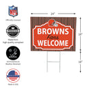 Cleveland Browns Yard Sign, "Fans Welcome"