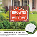 Cleveland Browns Yard Sign, "Fans Welcome"