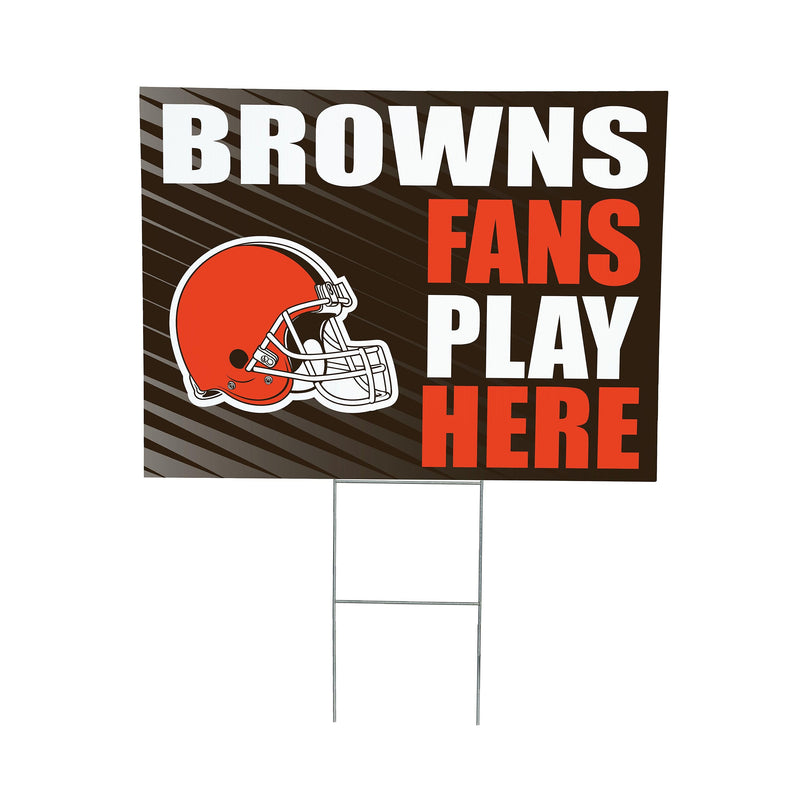 Cleveland Browns Yard Sign "Fans Play Here"