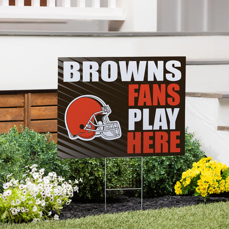 Cleveland Browns Yard Sign "Fans Play Here"