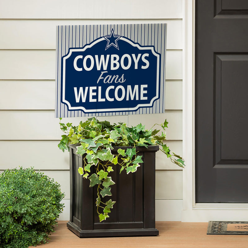 Dallas Cowboys Yard Sign, "Fans Welcome"