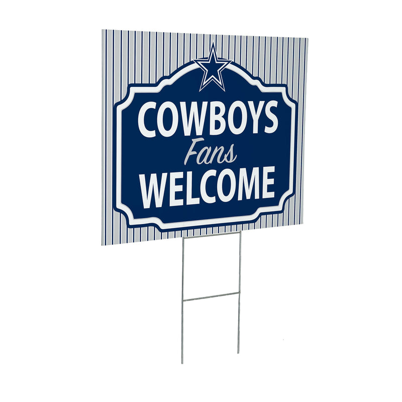 Dallas Cowboys Yard Sign, "Fans Welcome"