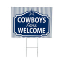 Dallas Cowboys Yard Sign, "Fans Welcome"