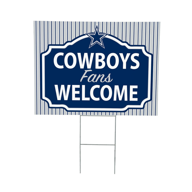 Dallas Cowboys Yard Sign, "Fans Welcome"