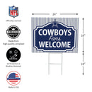 Dallas Cowboys Yard Sign, "Fans Welcome"