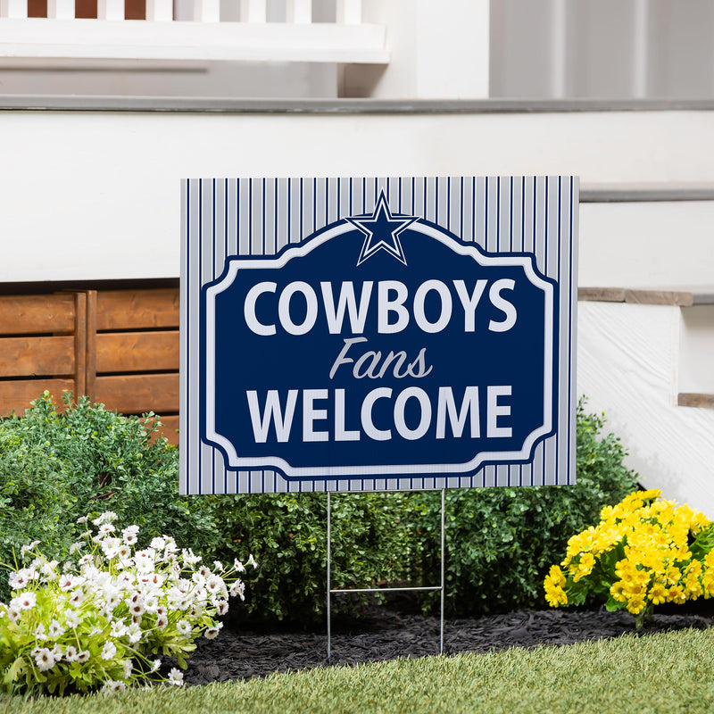 Dallas Cowboys Yard Sign, "Fans Welcome"