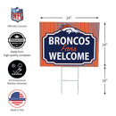 Denver Broncos Yard Sign, "Fans Welcome"
