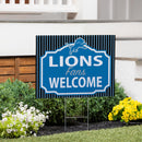 Detroit Lions Yard Sign, "Fans Welcome"